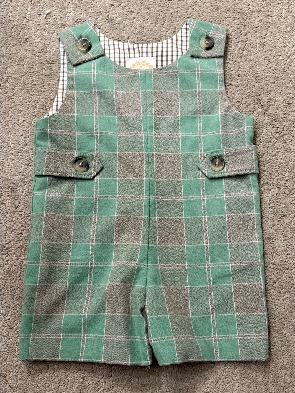 The Beaufort Bonnet Co. Jack Keene Jon Jon Mirador Place Plaid SZ 6-12 mo